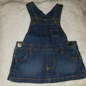 Baby girl jean jumper skirt